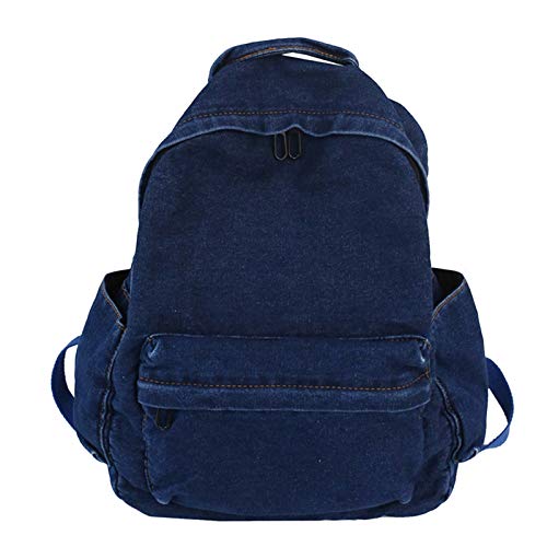 FANDARE Vintage Rucksack Unisex Schulrucksack Teenager Stilvoll Rucksäcke Mädchen Junge Daypack Hochschule Draussen Camping Reise Schultasche Dauerhaft Segeltuch Navy Blau von FANDARE