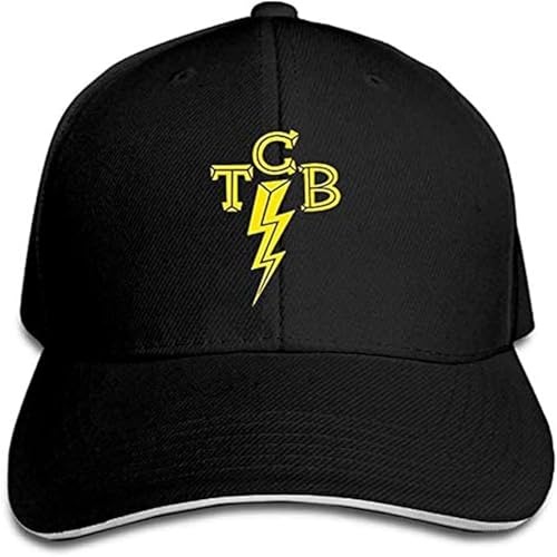 FANGQIYUAN Biotio TCB Elvis Logo Adjustable Sandwich Peaked Baseball Caps/Hats Adjustable for Unisex Black FANGQIYUAN Biotio TCB Elvis Logo Adjustable Sandwich Peaked Baseball Caps/Hats Adjustable for Unisex Black von FANGQIYUAN
