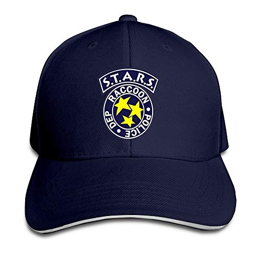 FANGQIYUAN Residentevil Resident Evil S.T.A.R.S Logo Flex Baseball Cap Black Navy von FANGQIYUAN