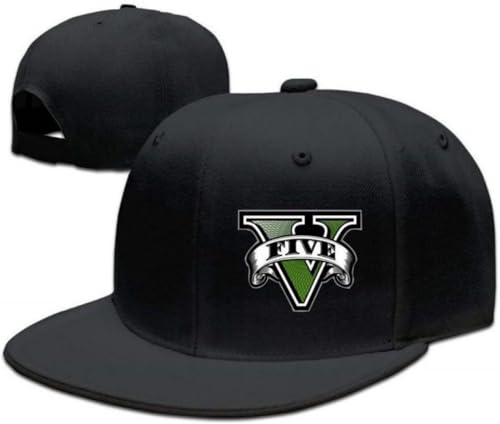 GTA Five Logo Baseball Cap Hip-Hop Style Black von FANGQIYUAN