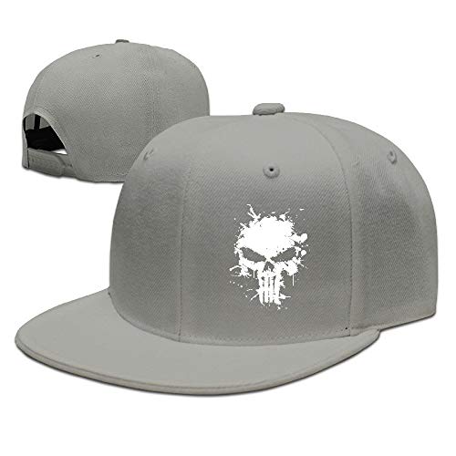 Punisher Skull Unisex Fashion Cool Adjustable Snapback Baseball Cap Hat One Size Ash von FANGQIYUAN