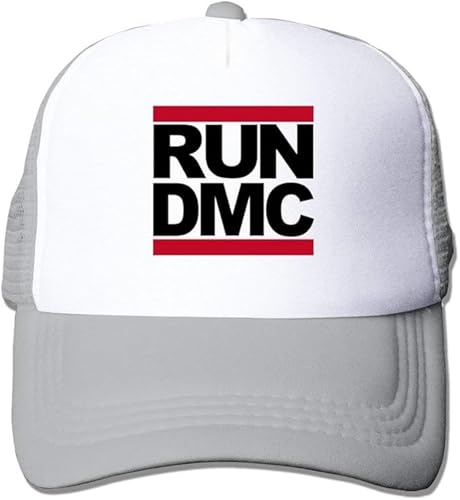 Run DMC Logo Baseball Cap Ash von FANGQIYUAN