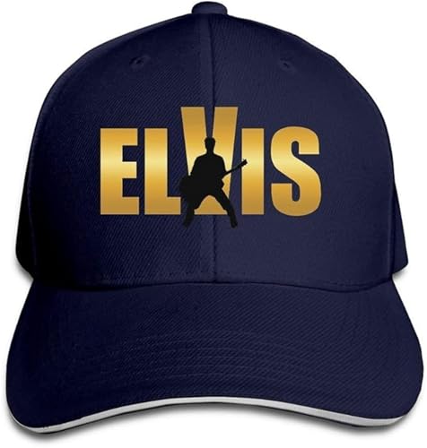 Unisex Elvis Presley Logo Baseball Caps Navy von FANGQIYUAN