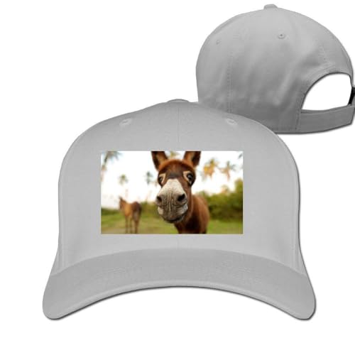Unisex Donkey Logo Adjustable Snapback Baseball Hat Ash One Size Black von FANGQIYUAN