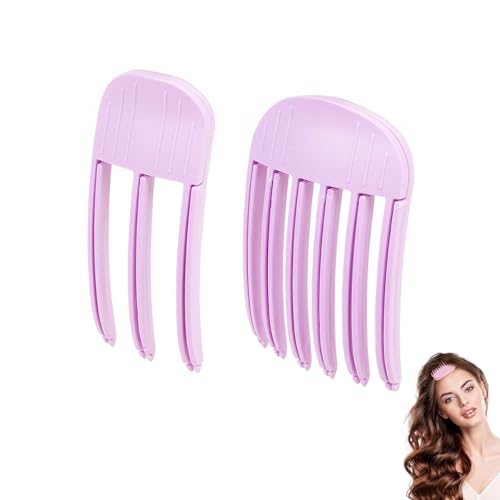 Windformender Styling-Kamm für flauschigen Pony, Volumengebung, Haarwurzel-Clips, hohes Kronenvolumen-Werkzeug-Set, Haarwurzel-Hebe-Clips, Kunststoff-Haarvolumen-Clip für Männer und Frauen (lila) von FANGWSSIBEI
