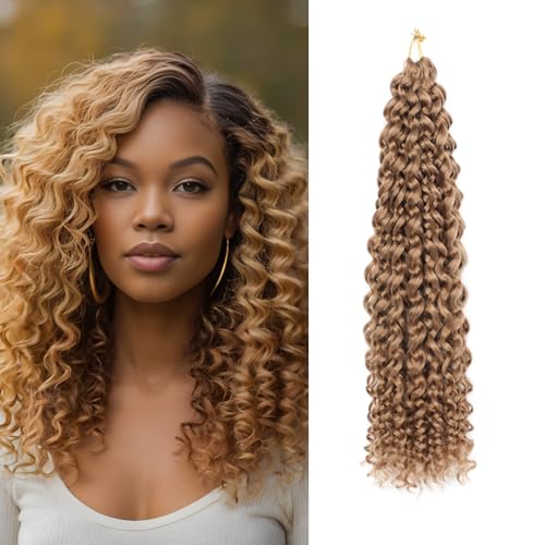 8 Packs GoGo Curl Crochet Hair 12 Inch Short Curly Crochet Hair for Women Beach Curl Water Wave Deep Twist Crochet Braids Synthetic Braiding Hair Extensions (27#, 12 Inch(pack of 8)) von FANLUTYIN