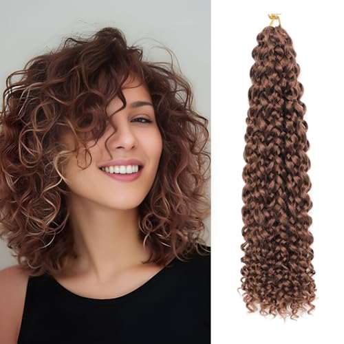 8 Packs GoGo Curl Crochet Hair 12 Inch Short Curly Crochet Hair for Women Beach Curl Water Wave Deep Twist Crochet Braids Synthetic Braiding Hair Extensions (30#, 12 Inch(pack of 8)) von FANLUTYIN