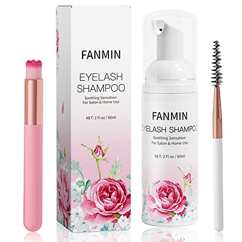 Wimpernverlängerungs-Shampoo & Bürste + Mascara-Zauberstab, Wimpern-Shampoo, schäumender Reiniger für professionelle Salons und häusliche Pflege, Waschen für Extensions und natürliche Wimpern 60ml Wimpernverlängerungs-Shampoo & Bürste + Mascara-Zauberstab, Wimpern-Shampoo, schäumender Reiniger für professionelle Salons und häusliche Pflege, Waschen für Extensions und natürliche Wimpern 60ml von FANMIN