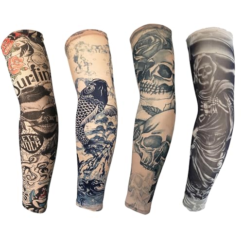 FANOST Tattoo Ärmel für Männer und Frauen, Fake Tattoos Ärmel für Radfahren Laufen Outdoor-Sport Camping Reisen, Sommer Sonnenschutz, Halloween Tattoo Armstrumpf FANOST Tattoo Ärmel für Männer und Frauen, Fake Tattoos Ärmel für Radfahren Laufen Outdoor-Sport Camping Reisen, Sommer Sonnenschutz, Halloween Tattoo Armstrumpf von FANOST