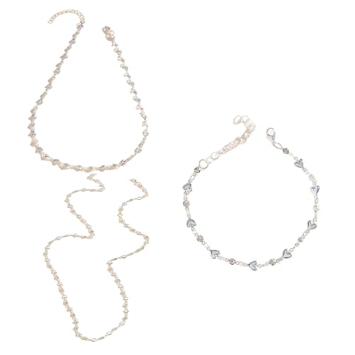 FANSHINUO 3 Stück elegante, verstellbare Y-förmige Legierungs-Halsketten-Set, Y-förmige Schlüsselbeinkette für Damen, Party-Schmuck von FANSHINUO