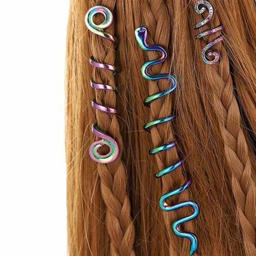 FANSHINUO 3 verstellbare Legierungen, Haarperlen und Ringe, kreative Dreadlocks, Frisuren für Damen und Herren FANSHINUO 3 verstellbare Legierungen, Haarperlen und Ringe, kreative Dreadlocks, Frisuren für Damen und Herren von FANSHINUO