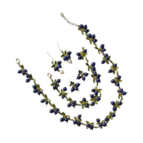 FANSHINUO Anspruchsvolles Perlenschmuck-Set, auffälliges Blattperlen-Schmuck-Set, geeignet für Abend- oder Party-Outfits von FANSHINUO