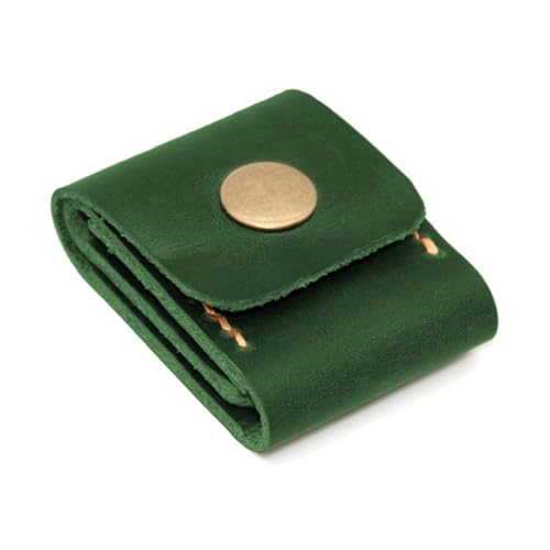 FANSHINUO Aufbewahrungstasche für Gitarrenplektren, Plektren, Tasche, Plektrumhalter, PU-Leder, Organizer-Etui, PU-Ledertaschen, grün von FANSHINUO