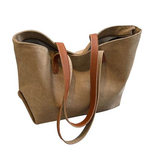 FANSHINUO Damentasche mit großem Fassungsvermögen, einfache Unterarm-Canvas-Handtasche, passende Achselhöhle für Pendler, Schule, Damen, Achselhöhle, große Kapazität, Schultergriff, Segeltuch, Pendeln FANSHINUO Damentasche mit großem Fassungsvermögen, einfache Unterarm-Canvas-Handtasche, passende Achselhöhle für Pendler, Schule, Damen, Achselhöhle, große Kapazität, Schultergriff, Segeltuch, Pendeln von FANSHINUO