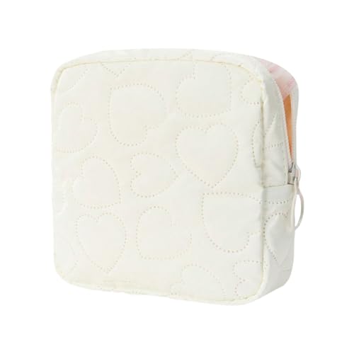 FANSHINUO Elegante Aufbewahrungsbeutel in Bonbonfarben, für den Mehrzweckgebrauch im Büro, Schulbedarf oder auf Reisen, schöne Organizer-Taschen, weiß, Einheitsgröße von FANSHINUO