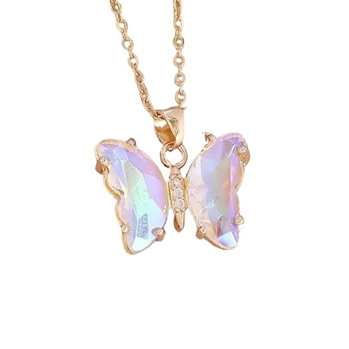 FANSHINUO Elegante Halskette mit Schmetterlingsanhänger, symbolisiert Anmut und Charme für modische Frauen im Alltag oder auf Partys, as the pic show, Metall von FANSHINUO