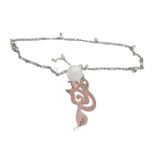 FANSHINUO Elegante Halskette mit unverwechselbarer Note, unverwechselbarer modischer Halsschmuck, Legierung, Textur für Partys und Konzerte, 15 cm, Metall von FANSHINUO