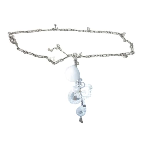 FANSHINUO Elegante Halskette mit unverwechselbarer Note, unverwechselbarer modischer Halsschmuck, Legierung, Textur für Partys und Konzerte, 15 cm, Metall von FANSHINUO