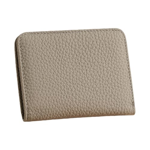 FANSHINUO Elegante PU Leder Damen Geldbörse mit Blockierung Schlankheits Kurze Geldbörsen Kartenhalter Münzbörse für Moderne Profis Kleine Leder Geldbörse, grau, Mass Beauty von FANSHINUO