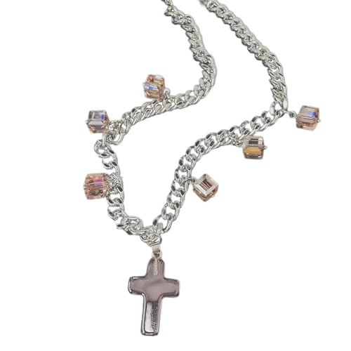 FANSHINUO Elegante Perlenkette, Halskette, stilvoller Halsschmuck, Anhänger, Halskette, einfache Halskette für Partys und lässige Looks von FANSHINUO