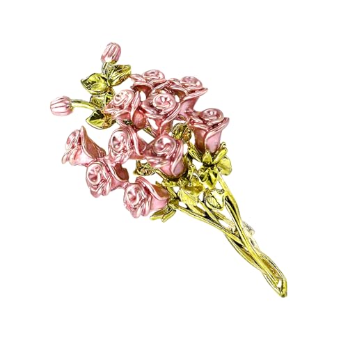 FANSHINUO Elegante Rosen-Brosche für Damen, aus robuster Legierung, für Hochzeiten und formelle Veranstaltungen, as the pic show, Metall von FANSHINUO