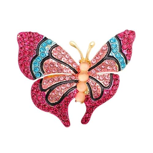 FANSHINUO Elegante Vintage-Brosche mit Strass-Akzenten für Frauen, modisches Tierabzeichen, Hochzeits-Party-Accessoire von FANSHINUO