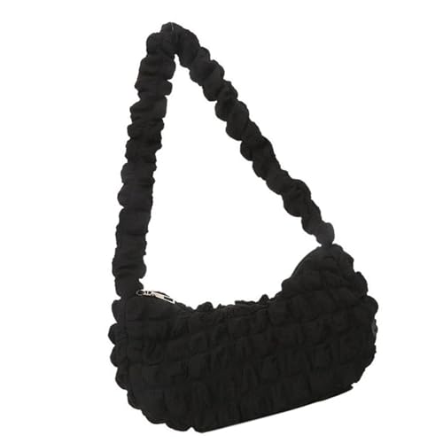 FANSHINUO Elegante einfarbige gesteppte Schultertasche für Damen, Pufferblasen-Unterarmtasche, großes Fassungsvermögen, Handtasche für den täglichen Gebrauch, gesteppte Handtasche für Damen, Schwarz FANSHINUO Elegante einfarbige gesteppte Schultertasche für Damen, Pufferblasen-Unterarmtasche, großes Fassungsvermögen, Handtasche für den täglichen Gebrauch, gesteppte Handtasche für Damen, Schwarz von FANSHINUO
