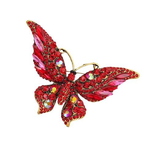 FANSHINUO Elegante emaillierte Schmetterlings-Brosche, Vintage-inspirierte Designs mit Strasssteinen für Damen, Schmuck, Accessoires, Geschenkideen von FANSHINUO
