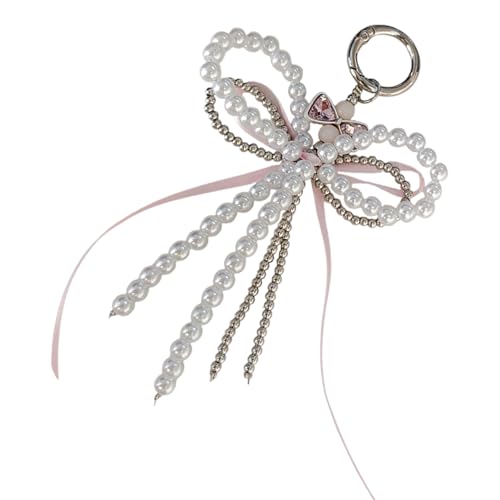 FANSHINUO Eleganter Schmetterlings-Anhänger mit Kunstperlen für Handtaschen, modisches Geldbörsen-Accessoire mit angenehmer Haptik von FANSHINUO