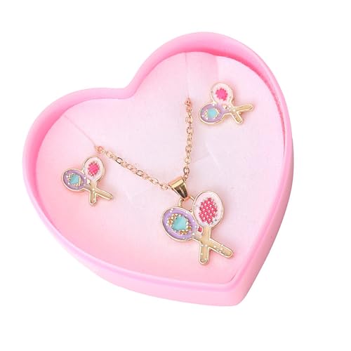 FANSHINUO Elegantes Set aus Ohrringen und Halskette aus Legierung für Damen und Kinder, Legierung, handgefertigter Modeschmuck von FANSHINUO