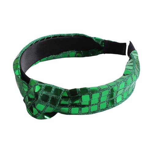 FANSHINUO Geknotetes Stirnband für Damen, modischer Pailletten-Haarreif, hoher Totenkopf-Haarband, glitzernder Haarreif für formelle und tägliche Verwendung von FANSHINUO