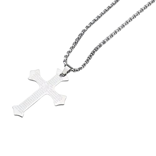 FANSHINUO Halskette mit spanischen Schriften, die Glauben symbolisieren und schützende Legierung für den täglichen Gebrauch oder Zeremonien, 2.5*60CM, Metall von FANSHINUO