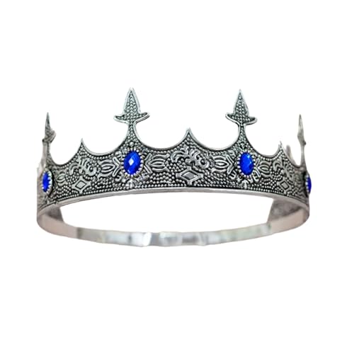 FANSHINUO Herren-Tiaras im Vintage-Stil, für Geburtstagsparty und Kostümveranstaltung, Halloween-Party, Dressingup, Kronenstück, Stirnband, Adjustable diameter 18-19.5cm, Metall FANSHINUO Herren-Tiaras im Vintage-Stil, für Geburtstagsparty und Kostümveranstaltung, Halloween-Party, Dressingup, Kronenstück, Stirnband, Adjustable diameter 18-19.5cm, Metall von FANSHINUO