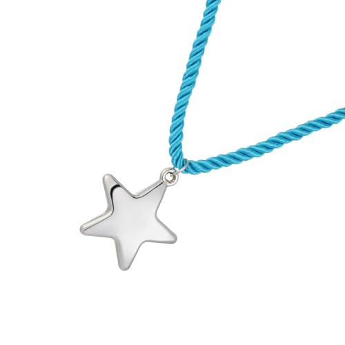 FANSHINUO Moderne Halskette mit Herz-Anhänger, stilvolle Seil-Halskette, Stern-Halsschmuck, Legierung, Textur für Mode-Enthusiasten, 40+5cm, Metall von FANSHINUO