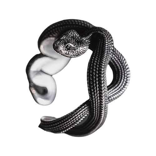 FANSHINUO Moderne offene Ringe, einzigartige Schlangenringe, bequemer Tragekomfort, stilvolle Legierungsstruktur, geeignet für den täglichen Gebrauch, as the pic show, Metall von FANSHINUO