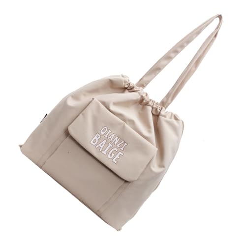 FANSHINUO Modische Umhängetasche mit Kordelzug und großem Fassungsvermögen, kreative Buchstaben-Designs, lässige Unterarmtaschen für den täglichen Gebrauch, große Kapazität, Handtasche, khaki, One FANSHINUO Modische Umhängetasche mit Kordelzug und großem Fassungsvermögen, kreative Buchstaben-Designs, lässige Unterarmtaschen für den täglichen Gebrauch, große Kapazität, Handtasche, khaki, One von FANSHINUO