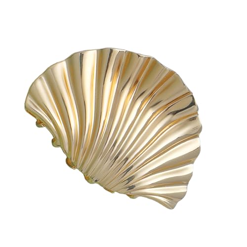 FANSHINUO Modische goldfarbene Metall-Haarklammer für Damen, süße, starke Klemme, trendiges Haar-Accessoire für verschiedene Anlässe von FANSHINUO