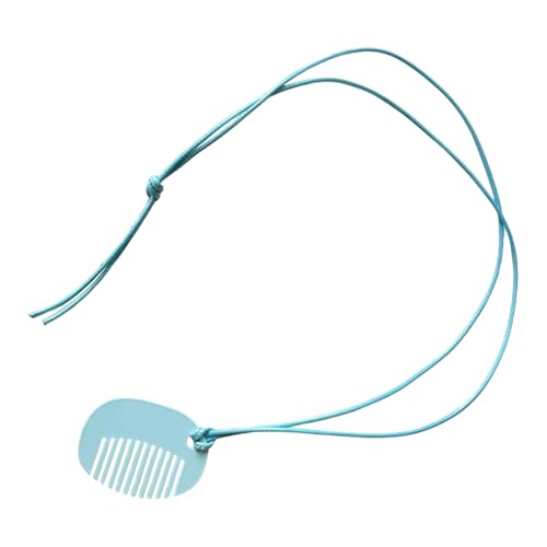 FANSHINUO Multifunktionale Kamm-Anhänger-Halskette mit verstellbarer Länge, geeignet für Mode-Enthusiasten und einzigartige Stile, Ellipse 4.7x3.5cm; Rectangle 5x2.6cm, Metall von FANSHINUO