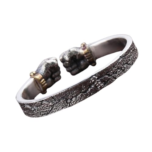 FANSHINUO Offenes Armband mit Faust, geometrische Armbänder, eleganter Handgelenkschmuck, modischer Armreif für Frauen, die anspruchsvolle Stile suchen von FANSHINUO