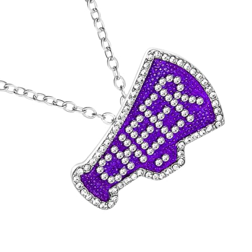 FANSHINUO Sparkling Diamonds Cheering Megafon-Anhänger, Halskette für Sportbegeisterte und Cheerleader, leichter Schmuck FANSHINUO Sparkling Diamonds Cheering Megafon-Anhänger, Halskette für Sportbegeisterte und Cheerleader, leichter Schmuck von FANSHINUO