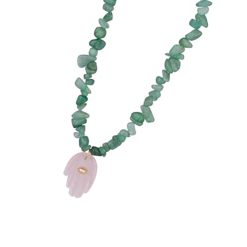 FANSHINUO Stilvolle Fatima-Handkette, symbolisiert Schutz und Glück in elegantem Ton mit stabilen Natursteinen, 42-47cm, Naturstein von FANSHINUO