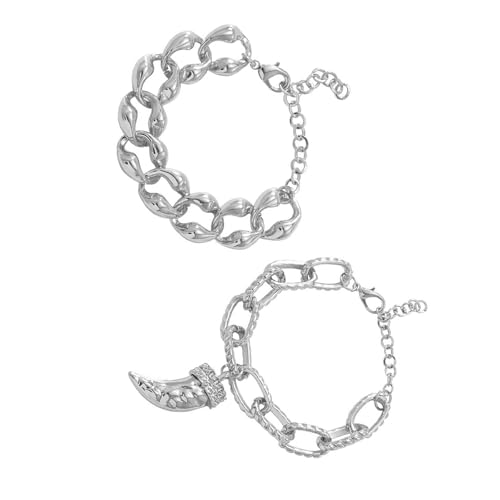 FANSHINUO Stilvolle Halskette, moderne Damen-Halskette, elegantes Armband, Statement-Schmuck, Legierung, Textur, geeignet für Modeliebhaber, as the pic show, Metall von FANSHINUO