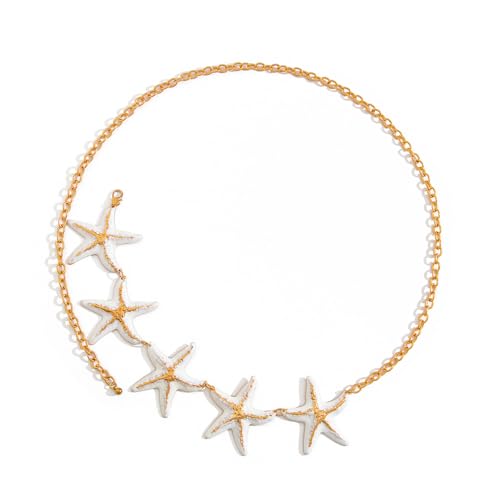 FANSHINUO Taillenkette mit Seestern-Muster, Strandurlaub, Körperkette, modische Strandmode für Damen und Strandliebhaber, as the pic show, Metall von FANSHINUO