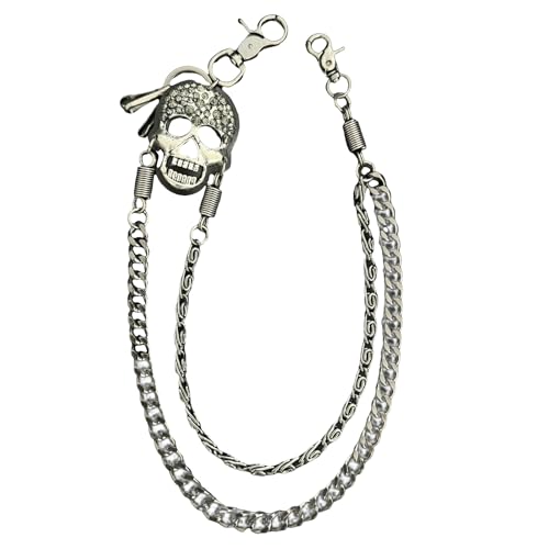 FANSHINUO Unisex Heavy Duty Punk Taillenketten Zubehör für Hosen und Jeans mit Karabinerverschlüssen für Geldbeutel und Schlüssel von FANSHINUO