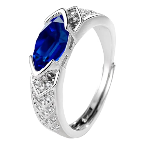 FANSHINUO Verstellbare Moissanit-Ringe, Dekoration für trendige Frauen, fördert elegante Stile und Stimmungskleidung, as the pic show, Metall von FANSHINUO