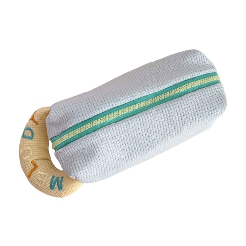Make-up-Tasche, Reise-Kosmetiktasche, großes Fassungsvermögen, gesteppt, Make-up-Aufbewahrung, Bleistift für Damen, Kulturbeutel, große Kapazität, Reisewäsche, gesteppte Kosmetik, seeblau, Mass Beauty von FANSHINUO