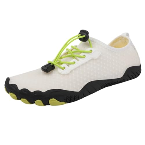 FANSU Aqua Schuhe Herren Damen, Strandschuhe Schnelltrocknend Aquaschuhe Unisex GR 35-46 rutschfest Wasserschuhe Schwimmschuhe Sommer Atmungsaktive Badeschuhe (Weiß C,45) von FANSU