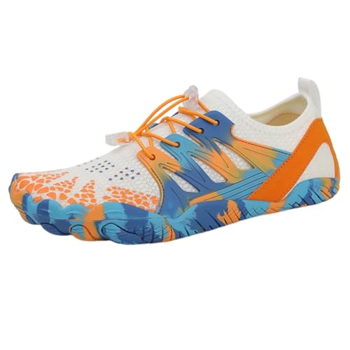 FANSU Aqua Schuhe Herren Damen, Strandschuhe Schnelltrocknend Aquaschuhe Unisex GR 35-46 rutschfest Wasserschuhe Schwimmschuhe Sommer Atmungsaktive Badeschuhe Surfschuhe Tauchschuhe (Blau,46) von FANSU