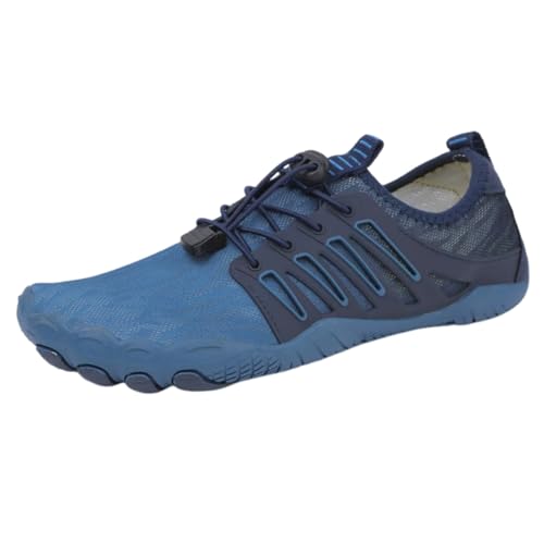 FANSU Aqua Schuhe Herren Damen, Strandschuhe Schnelltrocknend Aquaschuhe Unisex GR 36-46 rutschfest Wasserschuhe Schwimmschuhe Sommer Atmungsaktive Badeschuhe Surfschuhe (Dunkelblau C,38) von FANSU