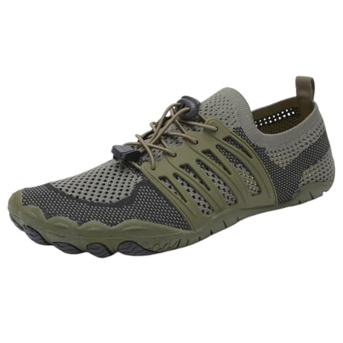 FANSU Aqua Schuhe Herren Damen, Strandschuhe Schnelltrocknend Aquaschuhe Unisex GR 36-46 rutschfest Wasserschuhe Schwimmschuhe Sommer Atmungsaktive Badeschuhe Surfschuhe (Grün B,41) von FANSU
